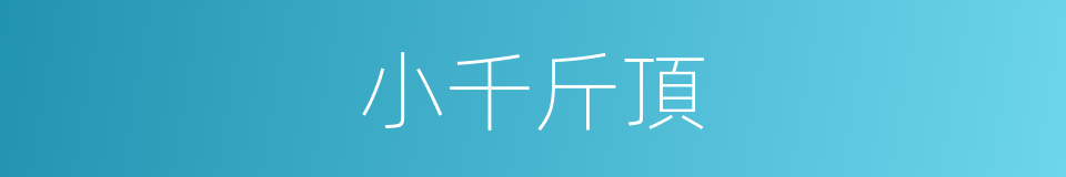 小千斤頂的同義詞