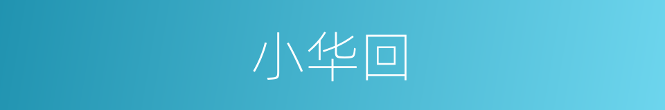 小华回的同义词