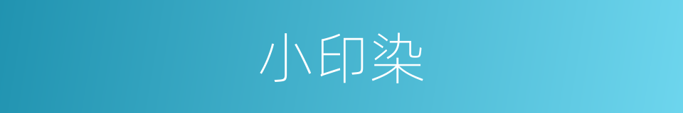 小印染的同义词