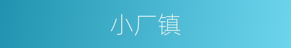 小厂镇的同义词