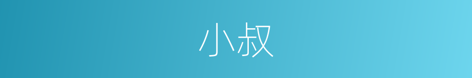小叔的意思