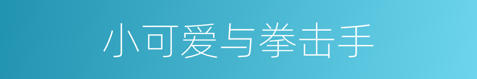 小可爱与拳击手的同义词