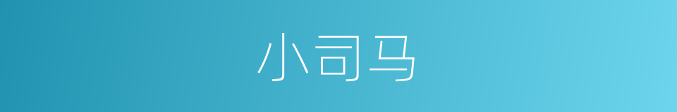 小司马的意思