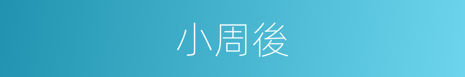 小周後的同義詞
