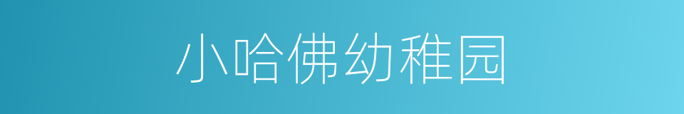 小哈佛幼稚园的同义词