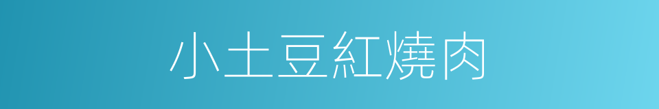 小土豆紅燒肉的同義詞