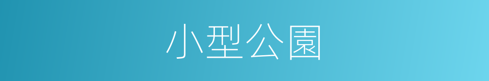 小型公園的同義詞