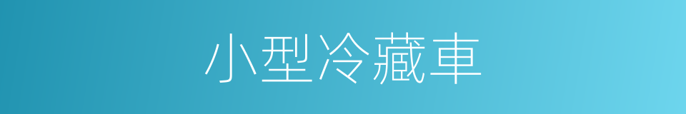 小型冷藏車的同義詞