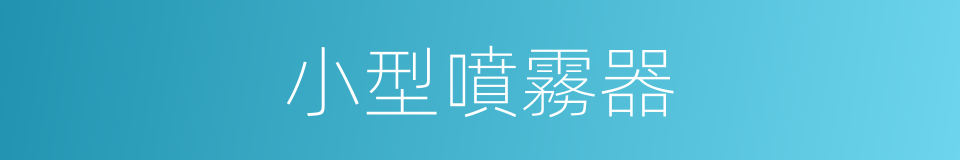 小型噴霧器的同義詞