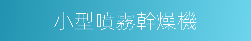 小型噴霧幹燥機的同義詞