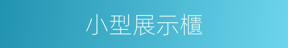 小型展示櫃的同義詞