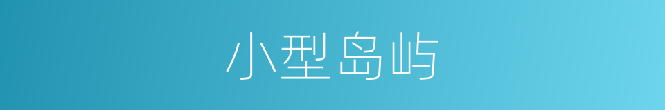 小型岛屿的同义词