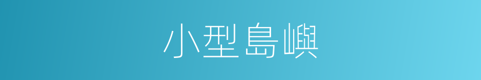 小型島嶼的同義詞