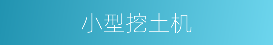 小型挖土机的同义词