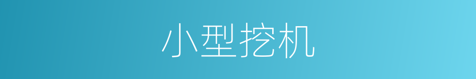 小型挖机的同义词