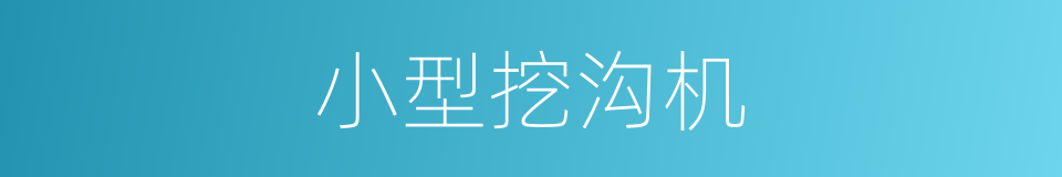 小型挖沟机的同义词