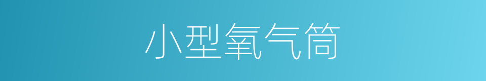 小型氧气筒的同义词