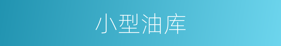 小型油库的同义词