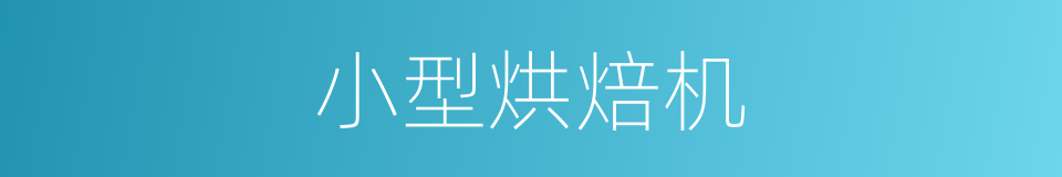 小型烘焙机的同义词