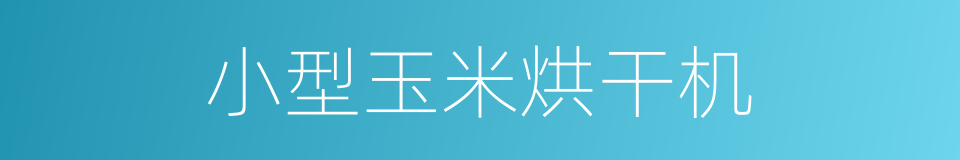 小型玉米烘干机的同义词
