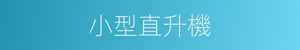小型直升機的同義詞