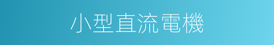 小型直流電機的同義詞