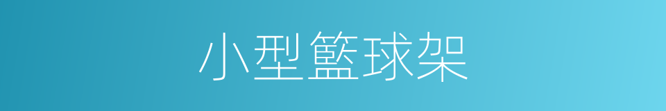 小型籃球架的同義詞