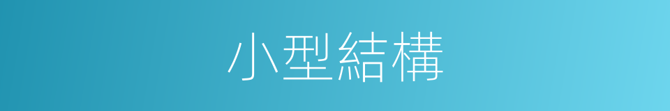 小型結構的同義詞