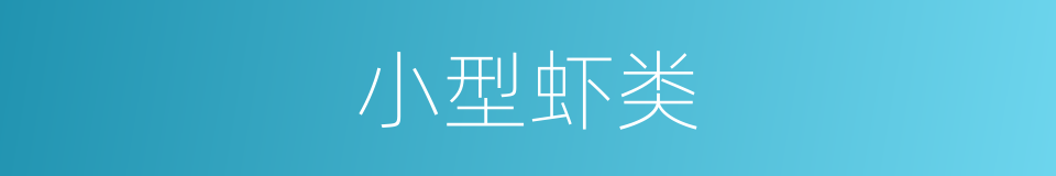 小型虾类的同义词