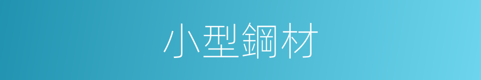 小型鋼材的同義詞