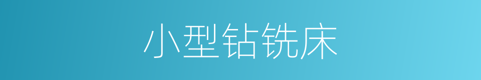 小型钻铣床的同义词
