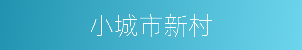 小城市新村的同义词