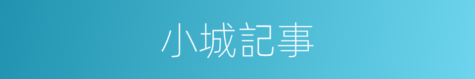 小城記事的同義詞