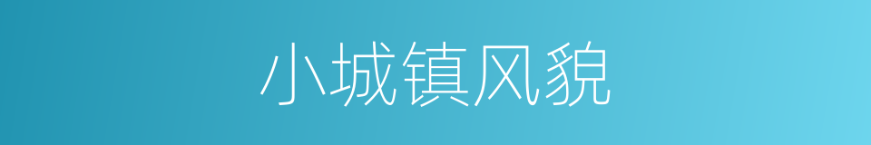 小城镇风貌的同义词