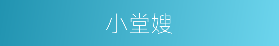 小堂嫂的同义词