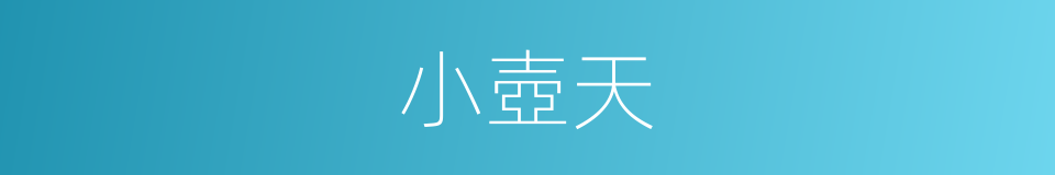 小壺天的意思