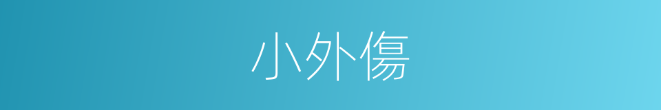 小外傷的同義詞