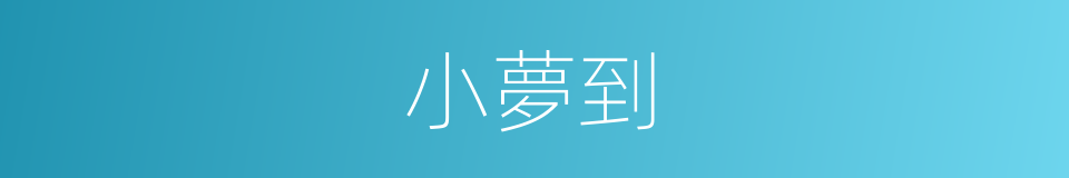 小夢到的同義詞