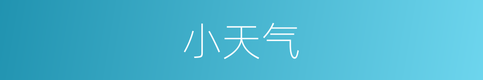 小天气的同义词