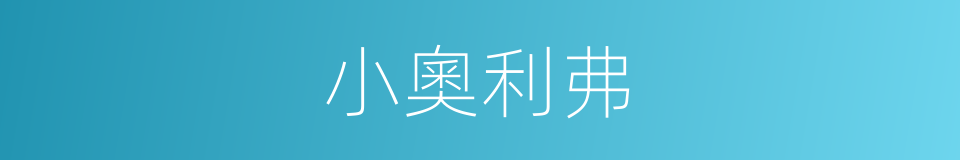 小奧利弗的同義詞