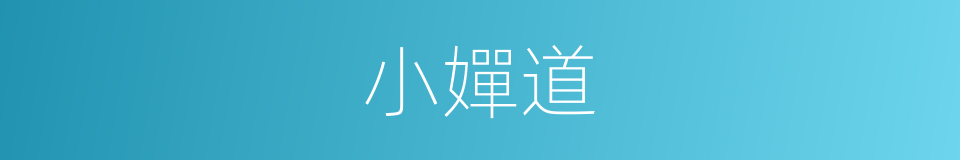 小嬋道的同義詞