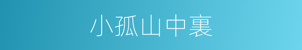 小孤山中裏的同義詞