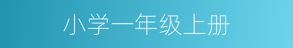 小学一年级上册的同义词