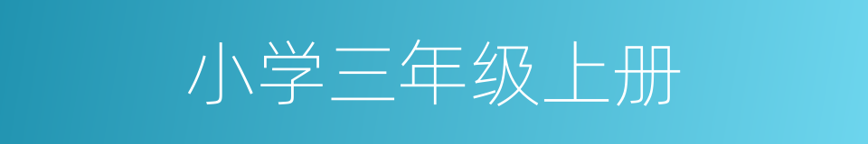 小学三年级上册的同义词