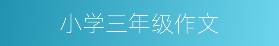 小学三年级作文的同义词