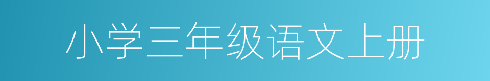 小学三年级语文上册的同义词