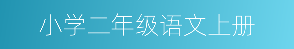 小学二年级语文上册的同义词