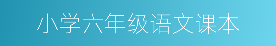 小学六年级语文课本的同义词