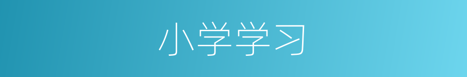 小学学习的同义词