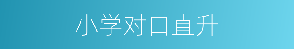 小学对口直升的同义词